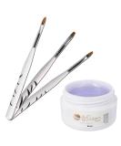 UV Builder Gel - Thick Violet 30ml | Nail Gel Set with 3 Brushes | Professional Viscosity for Nail Studio - Buy Online on GoSupps.com
