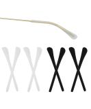 Silicone coatings 4 pairs anti -slip glasses hinge silicone anti -slip overridden and white gently slip -resistant repair spare parts glasses replacement accessories for metal thin sunglasses glasses legs - Buy Online on GoSupps.com