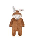 Kids Tales Newborn Baby Winter Warm Rabbit Ear Hooded Romper | 9-12 Months - Buy Online on GoSupps.com