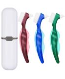 3-Piece Prosthesis Brush Set | Ergonomic & Portable Care Kit with Multi-Layered Bristles | Ideal for Prosthesis Maintenance - 3 Colors - Buy Online on GoSupps.com