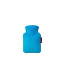 Hugo Frosch Mini Hot Water Bottle 0.2L - Velour Cover in Water Blue | Eco-Friendly Comfort - Buy Online on GoSupps.com