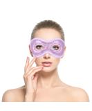 ACWOO Cooling Gel Beads Eye Mask for Puffy Eyes - Hot/Cold Therapy for Migraine Relief, Dark Circles, Dry Eyes - Reusable, Purple - Buy Online on GoSupps.com