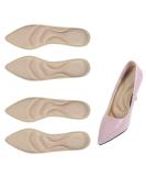 2 Pairs Women's High Heel Insoles | Breathable Arch Support & 5D Sponge Comfort | Ideal for Barefoot Wear - Beige - Buy Online on GoSupps.com