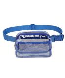 Small Clear Blue Waterproof Belt Bag - Transparent Waist Pack for Women & Men | Ideal for Training Festivals Travel & Concerts - Buy Online on GoSupps.com