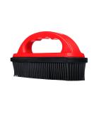Pet Hair Removal Brush - Silicone Tool for Cleaning & Grooming Cats & Dogs - Lint & Debris Remover - Black & Red (Red) - Buy Online on GoSupps.com
