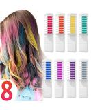 8-Piece Temporary Hair Color Chalk Comb Set for Kids | Instant Hair Dye for Parties & Cosplay - Includes Gloves & Scarf - Buy Online on GoSupps.com