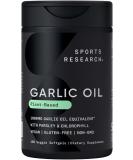 Sports Research Plant-Based Garlic Oil with Parsley & Chlorophyll - 150 Veggie Softgels for Immune Support - Buy Online on GoSupps.com