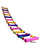 JJ Store Wooden 80cm Parrot Ladder Bridge with Hooks - Pet Bird Toy - Buy Online on GoSupps.com