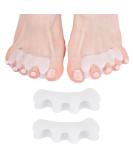 Anatomical Gel Toe Separators & Straighteners | Hammer Toe Separator for Foot Pain Relief | Toe Spacers for Overlapping Toes & Bunion Corrector | Men & Women (White) - Buy Online on GoSupps.com