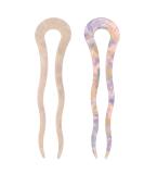 LALAFINA French Hair Pin Set - Small Hair Barrettes for Women, 2pcs Fine Cellulose Acetate Clips - Hair Accessories for Thin Hair - 11.5x3CM, As Shown - Buy Online on GoSupps.com