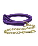 Hy Soft Webbing Lead Rein with Chain - Purple/Black - 2m - Buy Online on GoSupps.com