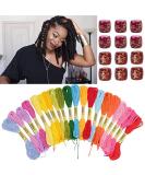 32PCS Hair Accessory Set - 12 Acrylic Hair Cuffs + 20 Colorful Hair Strings in Multicolor - Buy Online on GoSupps.com