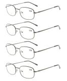Shop Eyekepper Metal Frame Reading Glasses - 4 Pack Gunmetal +2.75 | Spring Hinge Design for Comfort - Buy Online on GoSupps.com