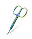 CGBE Professional Nail Smoke Scissors - Curved Tip Extra Sharp Stainless Steel for Cuticle Eyebrows & Eyelashes - Multicolored Design - Buy Online on GoSupps.com