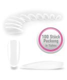 100 Clear Oval Artificial Nail Tips - No Adhesive Surface | Premium Quality Nail Accessories for Perfect Manicures - Buy Online on GoSupps.com