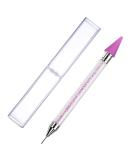 Dual Ended Nail Rhinestones Picker & Dotting Tool - DIY Nail Art Decoration with Wax Tip Pencil for Gems & Crystals - Acrylic Purple - Buy Online on GoSupps.com