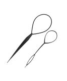 Plastic Magic Hair Braid Ponytail Maker Clip Tool - Easy DIY Hair Styling Accessories (2 Pcs) - Black - Perfect for Effortless Hairstyles | International Shipping Available - Buy Online on GoSupps.com