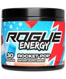 Rogue Energy Drink Powder - Sugar Free Gaming Supplement for Mental Focus & Endurance - Rocket Pop Flavor - 30 Servings - Made in USA - Buy Online on GoSupps.com