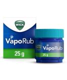 Wick VapoRub Cold Ointment 25g - Soothing Relief for Cough & Congestion | Fast International Shipping - Buy Online on GoSupps.com