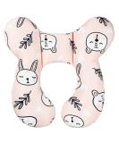 Vocheer Baby Travel Pillow (Upgraded Version) - Pink Bear Head and Neck Support for Pushchair, Car Seat Travel | White - Buy Online on GoSupps.com