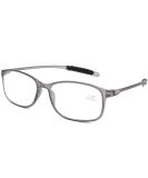 DOOViC Blue Light Filter Computer Reading Glasses for Unisex TR259-C (9 Colors) Matte Gray 3.5 x - Buy Online on GoSupps.com