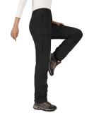 Cycorld Women's Ski Snow Pants - Water Resistant Fleece Lined Softshell Pants for Winter Hiking - Black (Standard/Large) - Buy Online on GoSupps.com