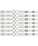 Tupalizy 120PCS Bra Strap Hooks for Sewing Bikini Halter Swimsuit Tops Lingerie Rings Metal Bathing Suit Clips Clasp Adjustment Slider for Slip Dress, 3 Styles, 8mm and 12mm, Silver and Metallic Black - Buy Online on GoSupps.com