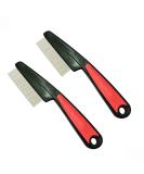 Buy LJFEA Professional Flea Comb for Dogs & Cats - 2 Pack Stainless Steel Lice & Dust Comb with Coarse & Fine Teeth - Ideal for Pet Care - Buy Online on GoSupps.com