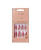 KISS False Nails Kit - Long Lasting Coffin Shape Stick & Glue Included Easy to Apply Sculpted Nails for Perfect At-Home Manicure - Buy Online on GoSupps.com