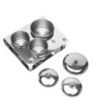 3PCS Stainless Steel Acrylic Nail Tips Dappen Dish Set - Nail Art Equipment Tools (Silver) - Buy Online on GoSupps.com