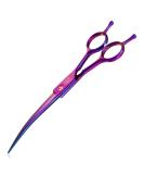 Jason Profi Curved Dog Scissors - 7.5 Japanese Stainless Steel Pet Fur Care Scissors (Purple) for Professional Grooming - Buy Online on GoSupps.com