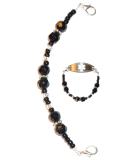 Buy Hidden Hollow Beads 6 Women's Medical Alert ID Interchangeable Bracelet - Black | Vital Info Tag for Safety - Buy Online on GoSupps.com
