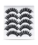 Uraqt 3D False Eyelashes - 5 Pairs of Natural Thick Fluffy Eyelashes for Stunning Eye Makeup - Curl & Length | Black (52) - Buy Online on GoSupps.com