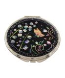 Mother of Pearl Lily of the Valley Double Compact Magnifying Mirror - Beauty Essential - Buy Online on GoSupps.com
