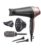 Hair dryer ions curls & waves & smooth Curl-Straight (2200W including 3 styling attachments: conical & curly styling nozzle & diffuser 45mm round brush 3 heating & 2 fan levels) D5707 hair dryer "New version" - Buy Online on GoSupps.com