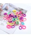 Breezo 100 Mini Colorful Hair Ties - Stylish Rubber Bands for Girls & Women - Perfect for All Hairstyles 2cm Diameter - Buy Online on GoSupps.com