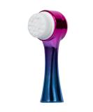 Face Brush 2 in 1 - Silicone Cleansing & Exfoliating Brush for Deep Pore Cleanse | Dual Manual Scrub & Massage | Gradient Purple Blue - Buy Online on GoSupps.com
