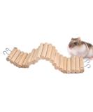 Wooden Hamster Ladder - Pet Suspension Bridge for Climbing and Swinging - Ideal for Mice, Gerbils, Chinchillas, and Parrots - Buy Online on GoSupps.com