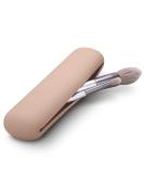 Silicon Makeup Brush Holder - Portable & Waterproof Organizer for Travel | Soft Sleek Cosmetic Face Brush Storage (Khaki) | HZB-001 - Buy Online on GoSupps.com