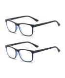 Buy MMOWW 2-Pack Anti-Blue Reading Glasses for Men & Women - Spring Hinges (Blue 1.0x) - International Shipping Available - Buy Online on GoSupps.com