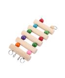 Parrot Ladder - Colorful Wooden Climbing Bridge Toy for Conures & Lovebirds | 5 Steps S - Buy Online on GoSupps.com