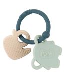 Nattou Silicone Teething Ring - Duck & Elephant - Safe Durable Green Teether for Babies - International Shipping Available - Buy Online on GoSupps.com
