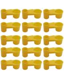 12Pcs Automatic Bird Drinker Feeder for Poultry Cage - Yellow - Buy Online on GoSupps.com