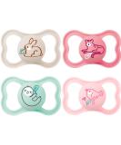MAM Air 16+ Skin Soft Silicone Pacifier - Soft Colors Mix | 4 Pack | International Shipping Available - Buy Online on GoSupps.com