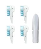 Sensitive Replacement Toothbrush Heads Compatible with Oral-B Cross Action Power 3733 4732,Rotating Powerhead and Crisscross Bristles (White) - Buy Online on GoSupps.com