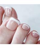 Timmoko Press On Toenails - 24Pcs French White Short Fake Nails for Women and Girls - Buy Online on GoSupps.com