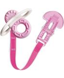 MAM Bite and Relax Teether with Clip - Pink Baby Teether for 2+ Months | Promotes Dental Hygiene & Soothes Painful Gums - Buy Online on GoSupps.com