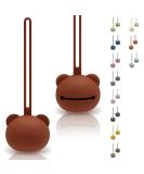 Caja Schnullerbox Silicone | BPA-Free Pacifier Storage | Panda Design | Safe & High-Quality Baby Accessories for Toddlers & Babies (Brown) - Buy Online on GoSupps.com