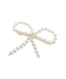 AKOAK Elegant White Pearl Bow Duckbill Clip - Ladies Hair Clip for Wedding, Birthday, and Valentine's Day - Buy Online on GoSupps.com