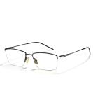 Cyxus Blue Light Glasses for Men | Semi Rim Crystal Lens | UV Blocking | Gaming Eyeglasses - Titanium Black Frame - Buy Online on GoSupps.com